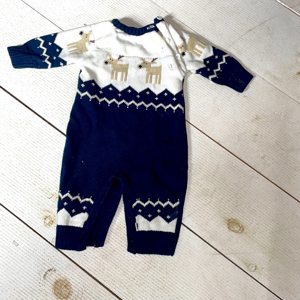 Adorable reindeer sweater jumpsuit